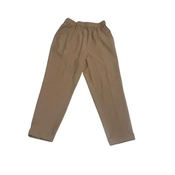 Women's Varley Everyly Turnup Taper Taupe Stone stretch twill Pants sz medium - Picture 3 of 10